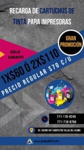 Promocion sabatino de cartuchos